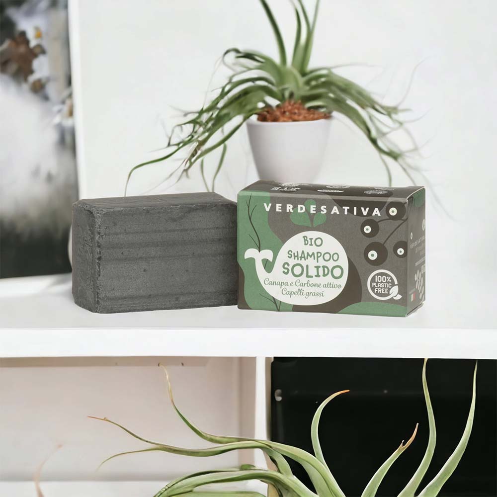 Bio Shampoo Solido Canapa e Carbone Attivo